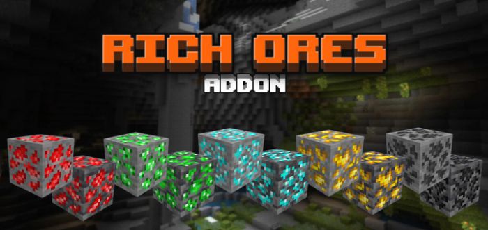 Rich Ores Addon (1.19, 1.18) - MCPE/Bedrock Mod 1