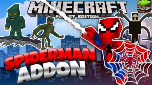 SpiderMan: Into The CraftingVerse Addon (1.19) – MCPE/Bedrock Mod Thumbnail