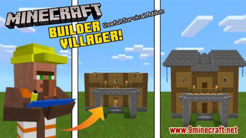 Builder Villager Addon (1.19, 1.18) for Minecraft PE/Bedrock Thumbnail