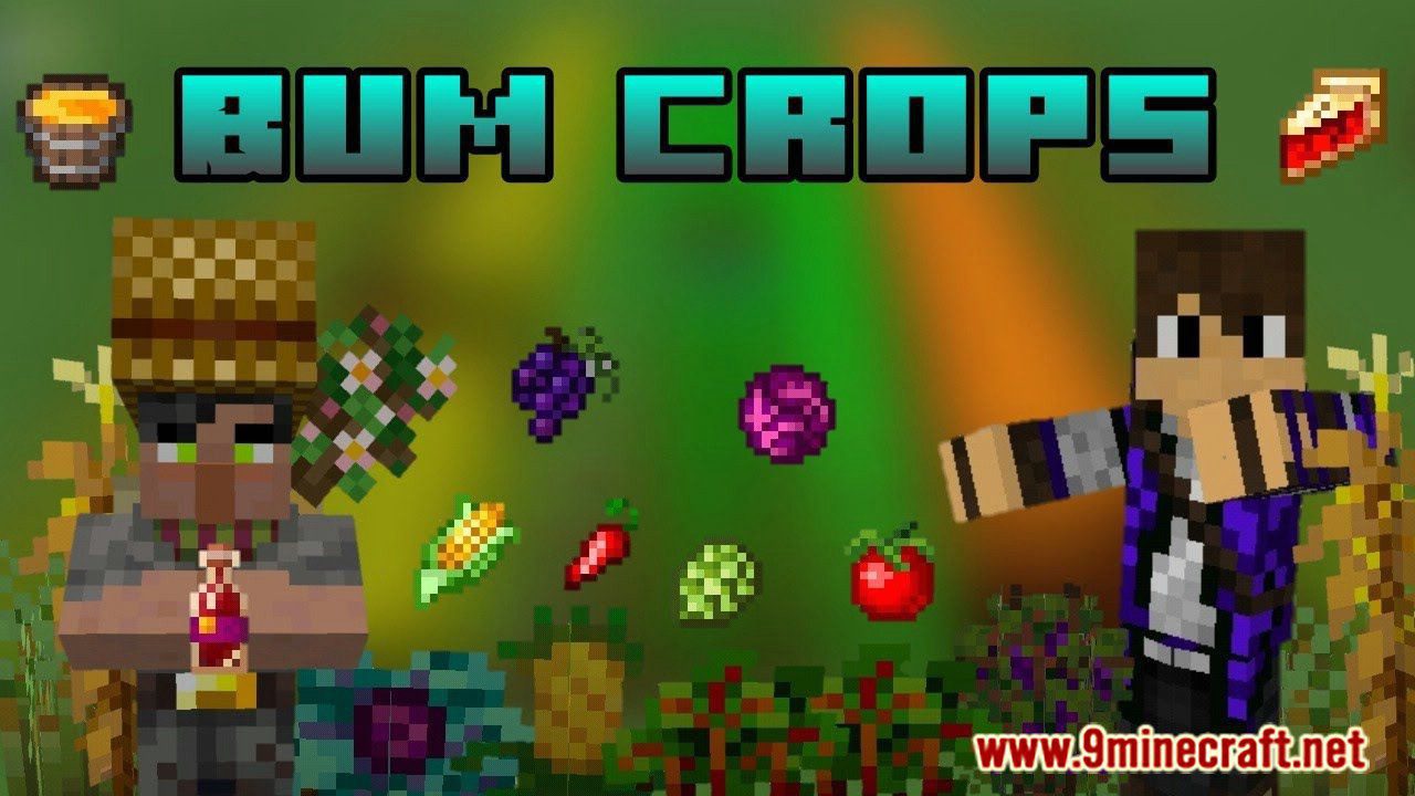 bum_Crops Addon (1.20, 1.19) - MCPE/Bedrock Harvest Mod 1