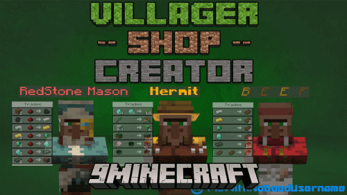 Villager Shop Creator Data Pack (1.19.3, 1.18.2) – More Types Of Villager! Thumbnail