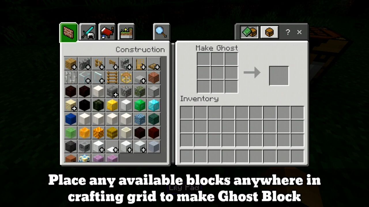 Ghost Block Addon (1.20, 1.19) - MCPE/Bedrock Pass Through Blocks Mod 7