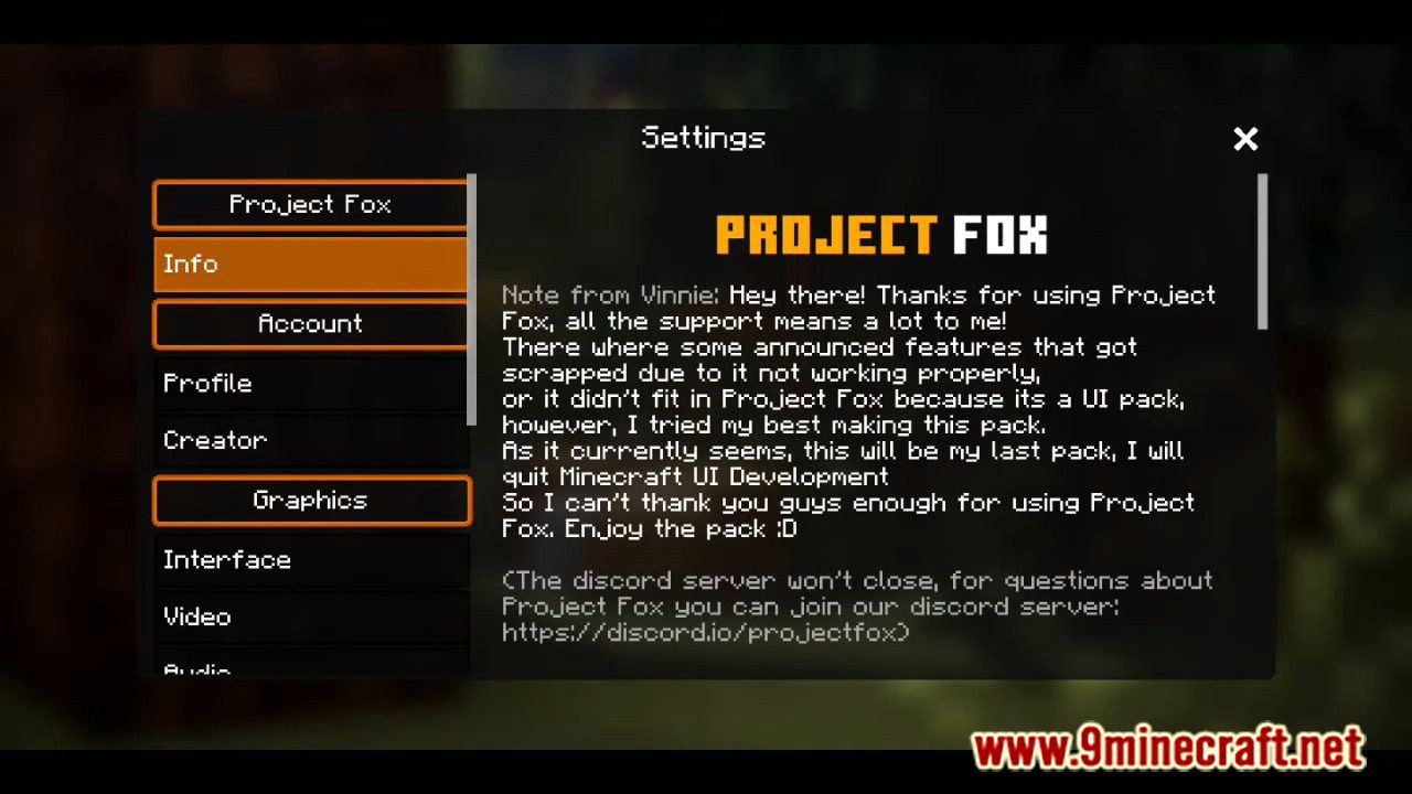 Project Fox UI Pack V3 (1.20, 1.19) - Simple Texture, Mod Menu 2