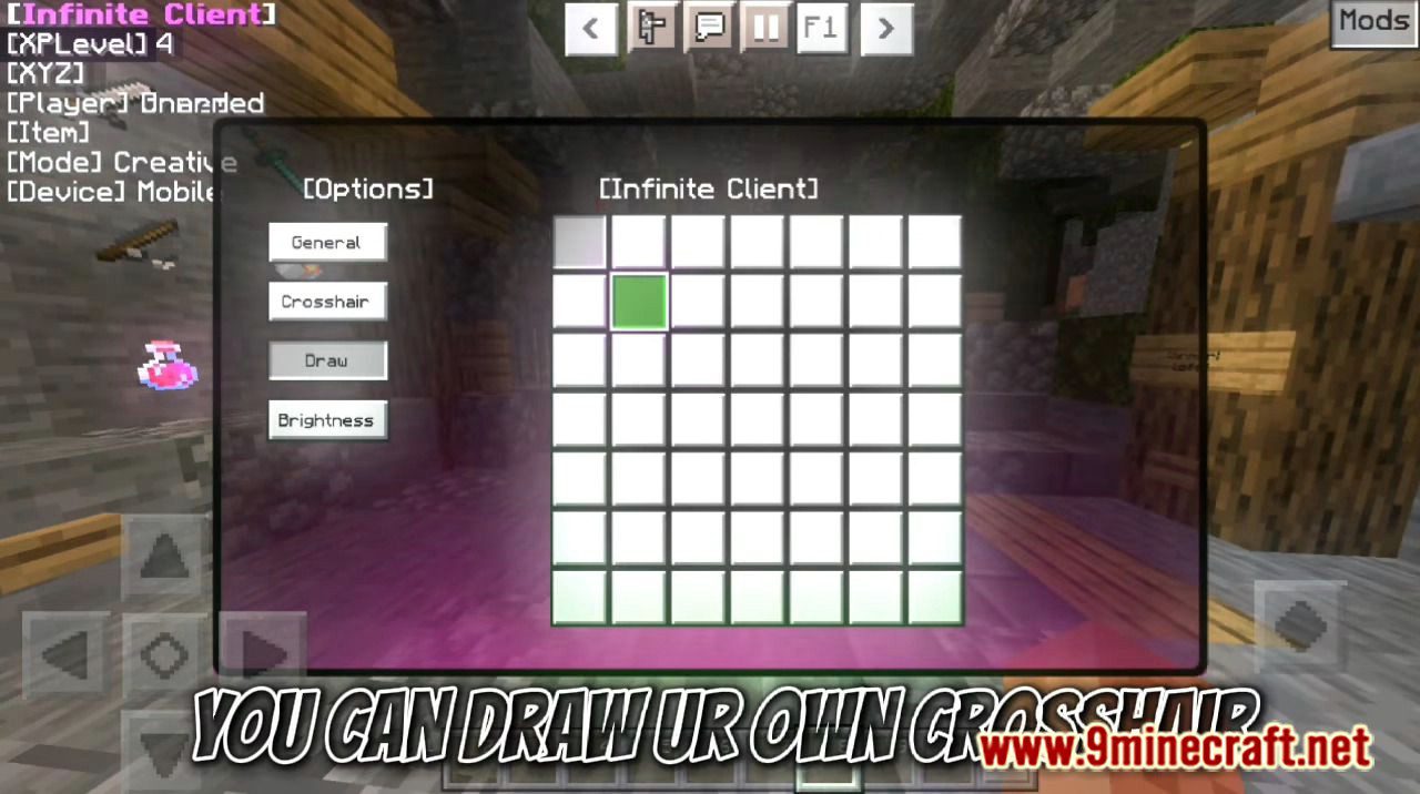 Infinite Client V2 (1.19) - FullBright, Drawable Crosshair, FPS Boost 9