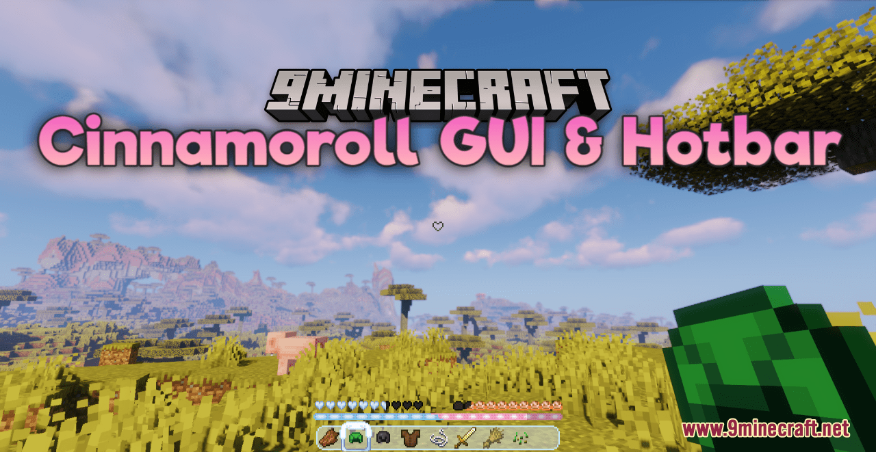 Cinnamoroll GUI & Hotbar Resource Pack (1.20.6, 1.20.1) - Texture Pack 1