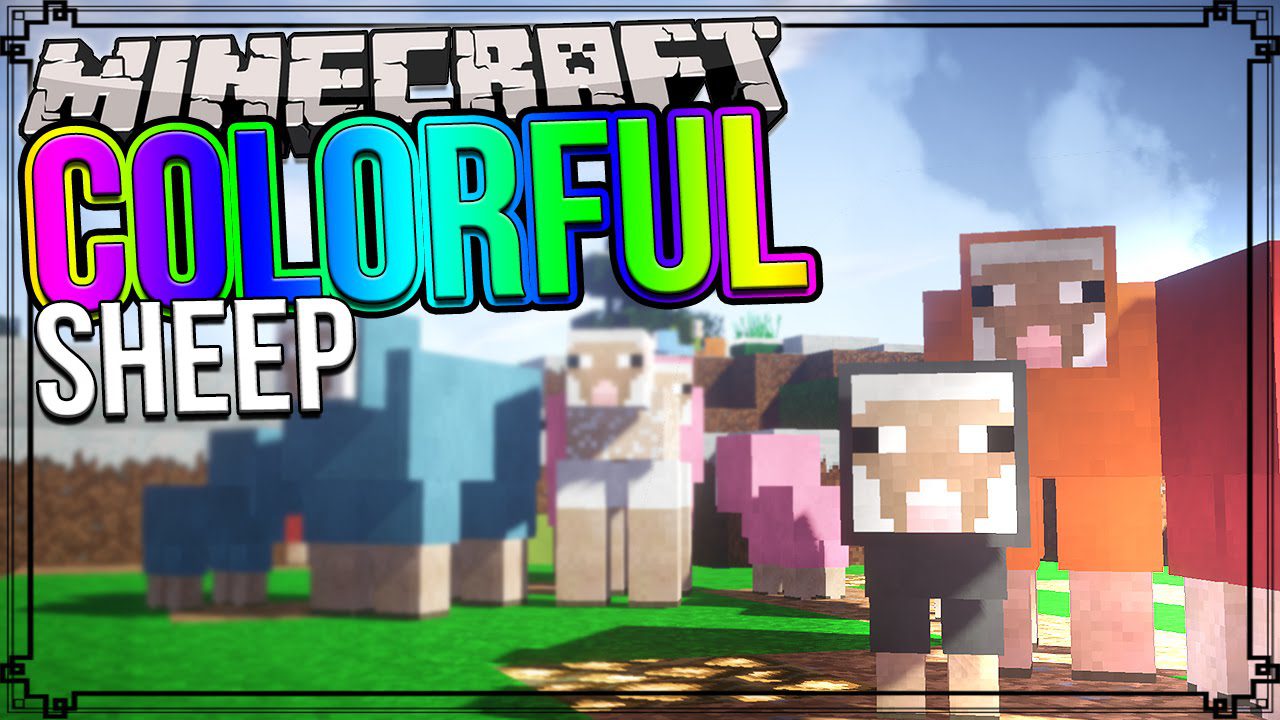 Colorful Sheep Mod 1.12.2 (Sheep Spawns with Custom Colors) 1