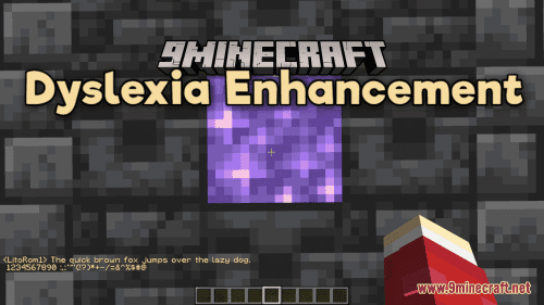 Dyslexia Enhancement Resource Pack (1.20.6, 1.20.1) – Texture Pack Thumbnail