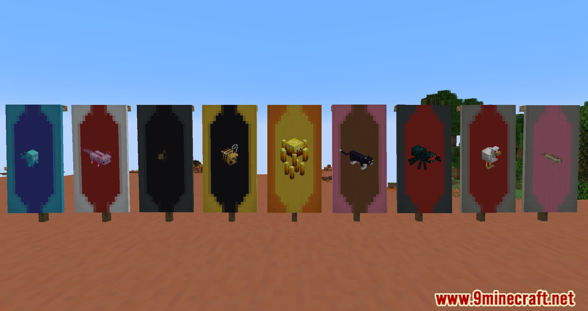 Entity Banners Mod (1.19.2, 1.18.2) - Entity-Specific Banners 3