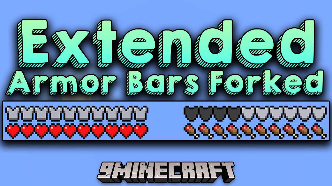 Extended Armor Bars Forked Mod (1.19.4, 1.18.2) - Display More Armor Bars 1