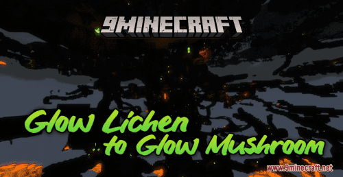 Glow Lichen to Glow Mushroom Resource Pack (1.20.6, 1.20.1) – Texture Pack Thumbnail