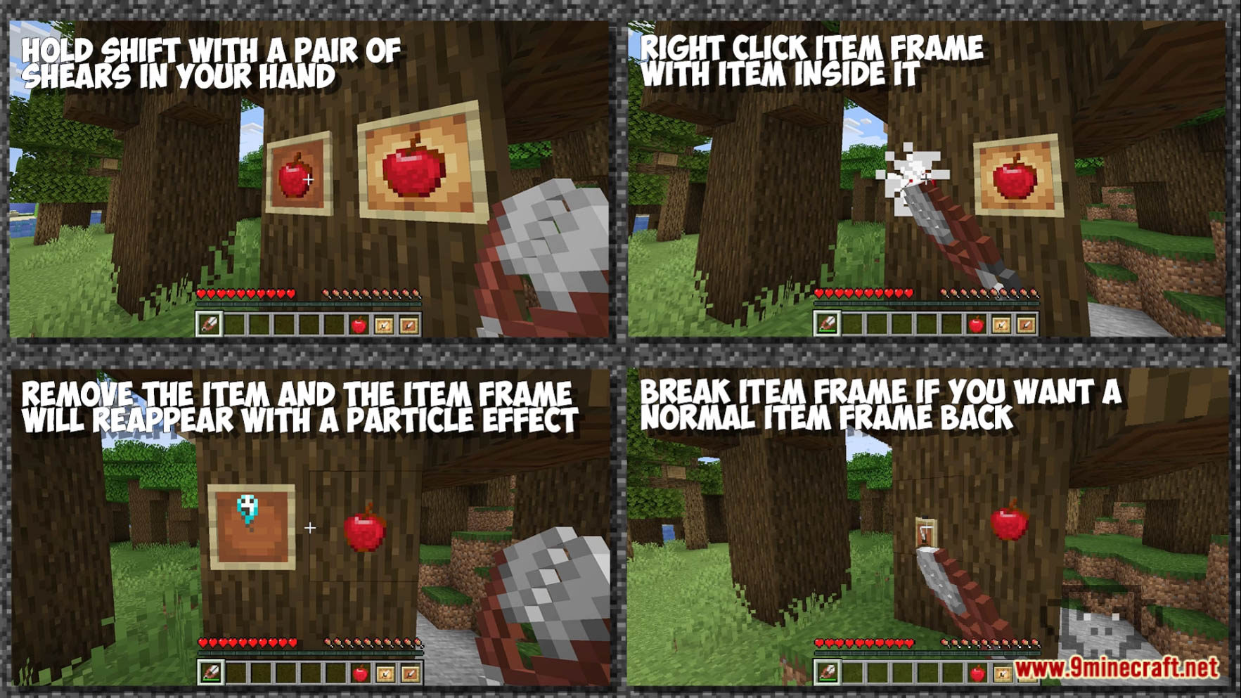 Invisible Item Frames Data Pack (1.20.6, 1.20.1) - Shear Your Frames Away! 14