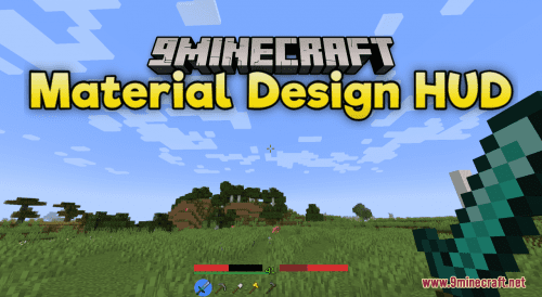 Material Design HUD Resource Pack (1.20.6, 1.20.1) – Texture Pack Thumbnail