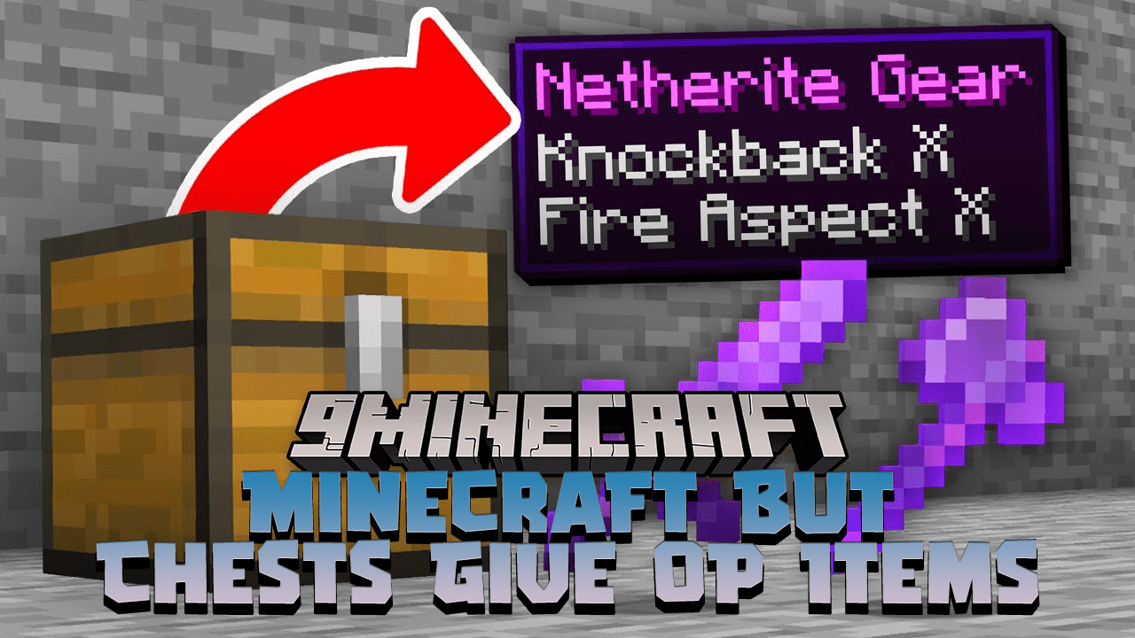 Minecraft But Chests Give OP Items Data Pack (1.19.3, 1.18.2) - Chests Contain Op Items! 1