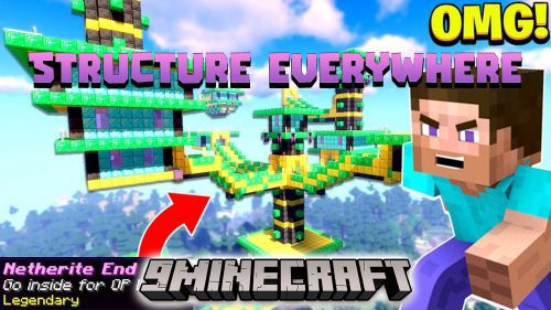 Minecraft But Structures Spawn Everywhere Data Pack (1.17.1) Thumbnail