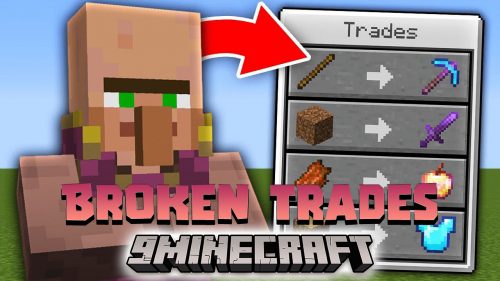 Minecraft But Villagers Trade Broken Items Data Pack (1.17.1, 1.16.5) Thumbnail