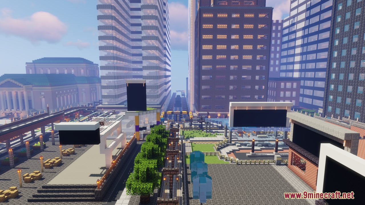 New Blockston Map (1.21.1, 1.20.1) - Lively Modern City 11