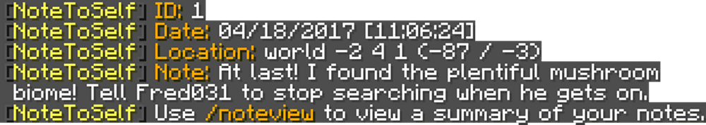 NoteToSelf Plugin (1.12.2) – Bukkit, Spigot, Paper 4