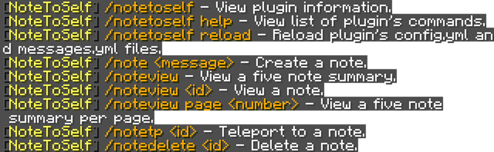 NoteToSelf Plugin (1.12.2) – Bukkit, Spigot, Paper 7