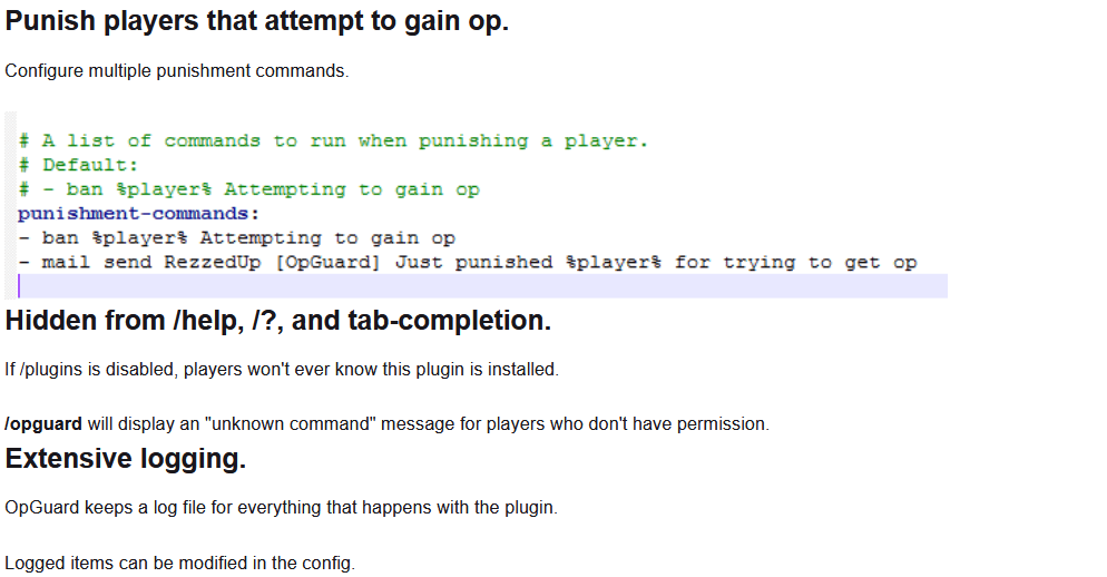 OpGuard Plugin (1.12.2) – Bukkit, Spigot, Paper 3