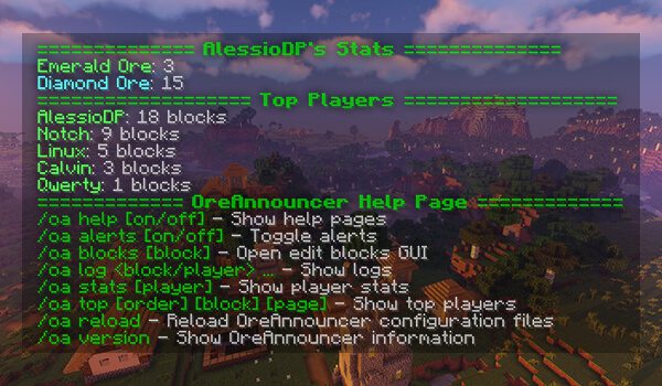 OreAnnouncer Plugin (1.18, 1.17.1) – Bukkit, Spigot, Paper 3