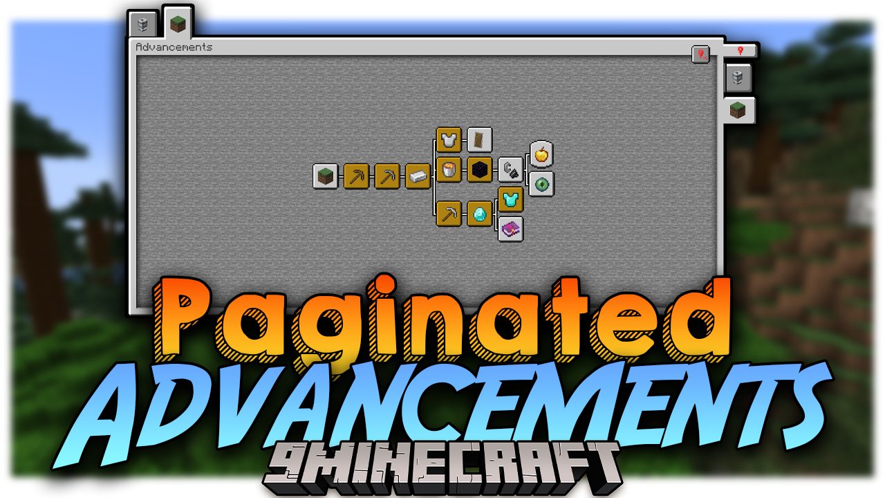 Paginated Advancements Mod (1.20.4, 1.19.4) - Custom Frames 1