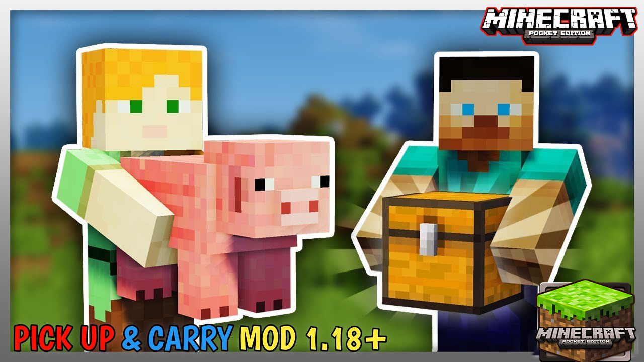 Pick Up & Carry Addon (1.21, 1.20) - MCPE/Bedrock Mod 1