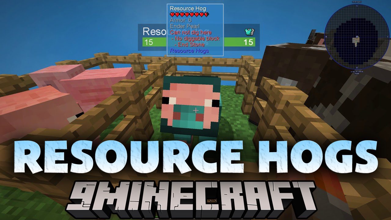 Resource Hogs Mod (1.12.2) - Pig Can Produce Resources 1