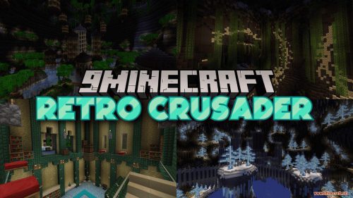 Retro Crusader Map (1.19.3, 1.18.2) – Epic Journey Through Spectacular Landscapes Thumbnail