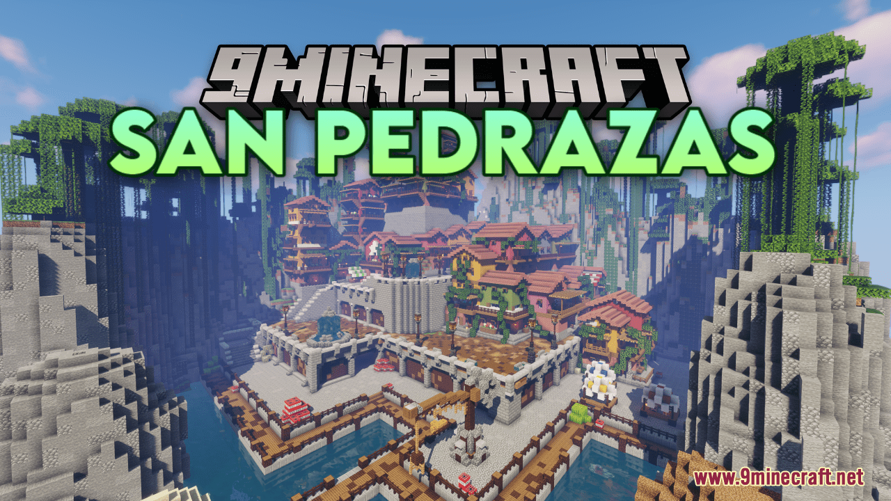 San Pedrazas Map (1.21.1, 1.20.1) - Mediterranean-like Town By the Sea 1