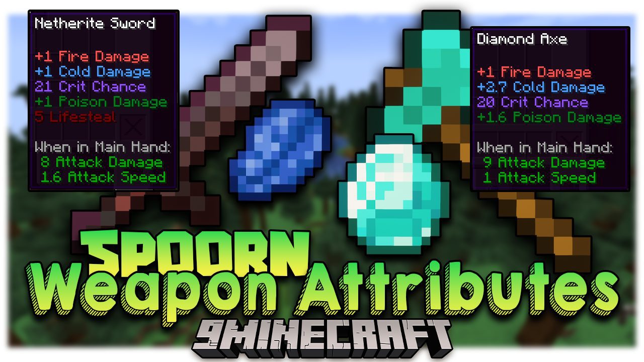 Spoorn Weapon Attributes Mod (1.20.1, 1.19.3) - Randomized Weapon Attributes 1