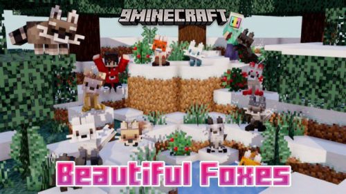 Beautiful Foxes Addon (1.20, 1.19) – MCPE/Bedrock Mod Thumbnail