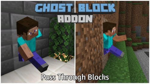 Ghost Block Addon (1.20, 1.19) – MCPE/Bedrock Pass Through Blocks Mod Thumbnail