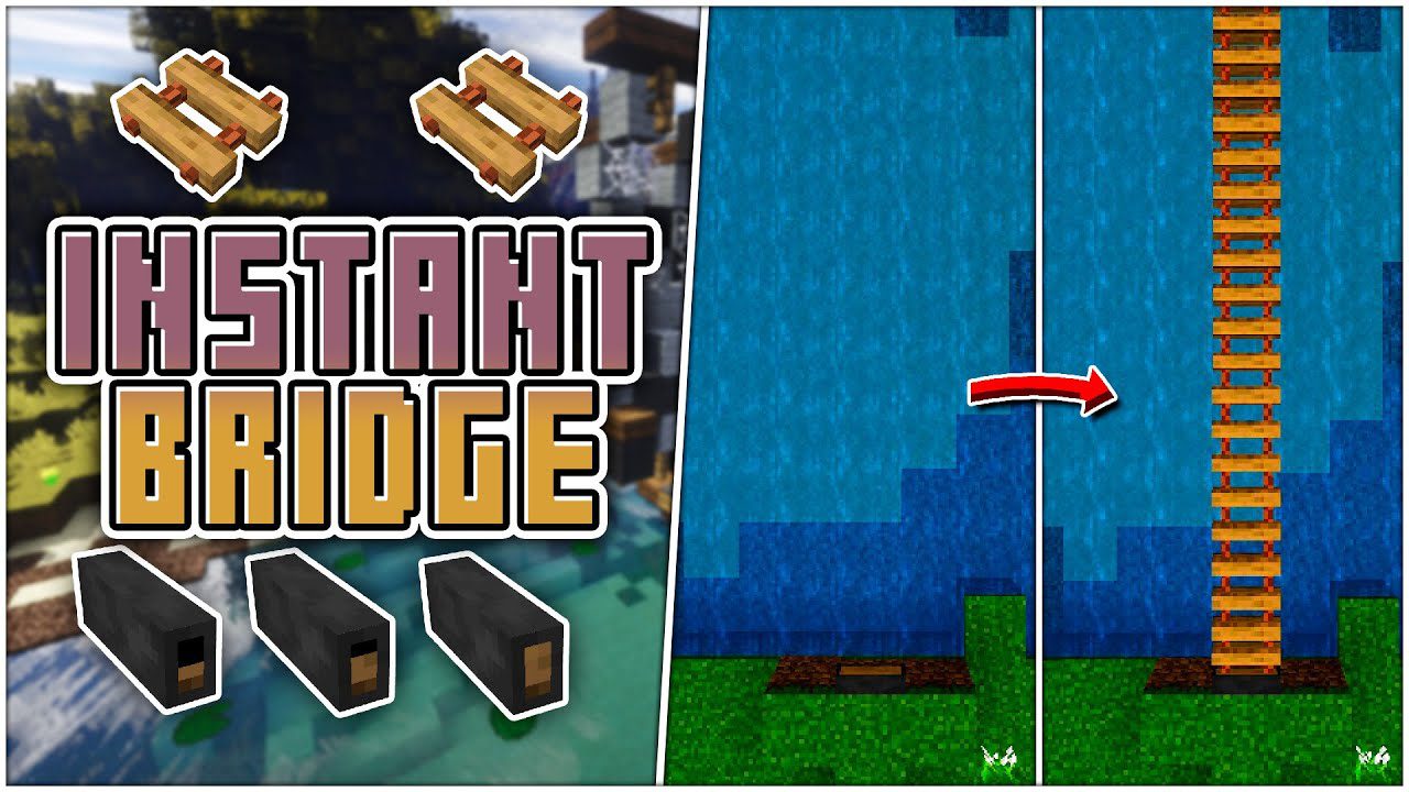 Instant Bridge Addon (1.19) - MCPE/Bedrock Mod 1