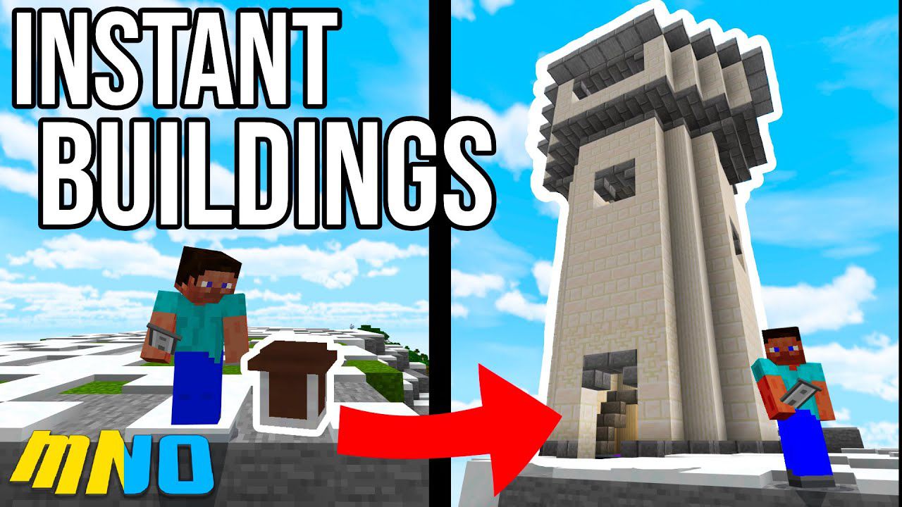 Instant Builds Addon V3 (1.19) - MCPE/Bedrock Structures Mod 1