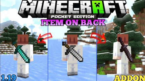 Item On Back Texture Pack (1.19) – MCPE/Bedrock Back Tools Thumbnail