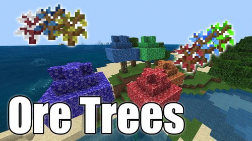 Ore Trees Addon (1.19) – MCPE/Bedrock Mod Thumbnail