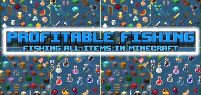 Profitable Fishing Addon (1.19) - MCPE/Bedrock Mod 1