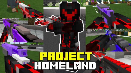 Project Homeland Addon (1.20, 1.19) – MCPE/Bedrock Gun Pack Mod Thumbnail