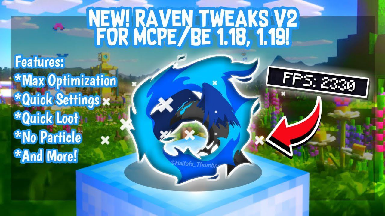 Raven Tweaks Client V2 (1.19) - Fps Boost, Quick Loot, And More! 1