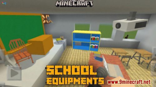 School Equipment Addon (1.19) – MCPE/Bedrock Mod Thumbnail