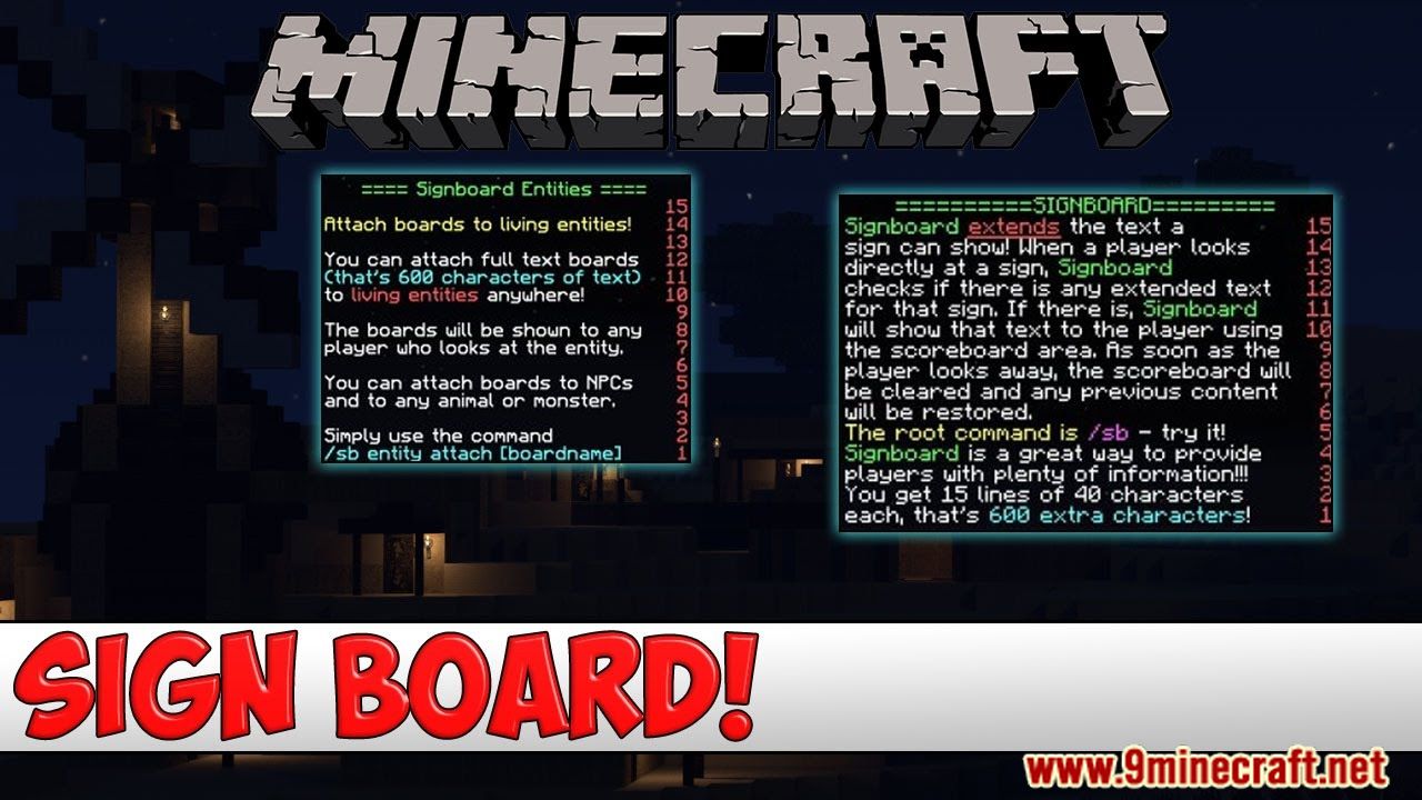 SignBoard Plugin (1.19.1, 1.18.2) – Bukkit, Spigot, Paper 1