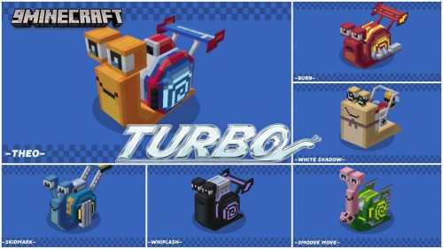 Turbo: Snail Race Addon (1.19) – MCPE/Bedrock Mod Thumbnail