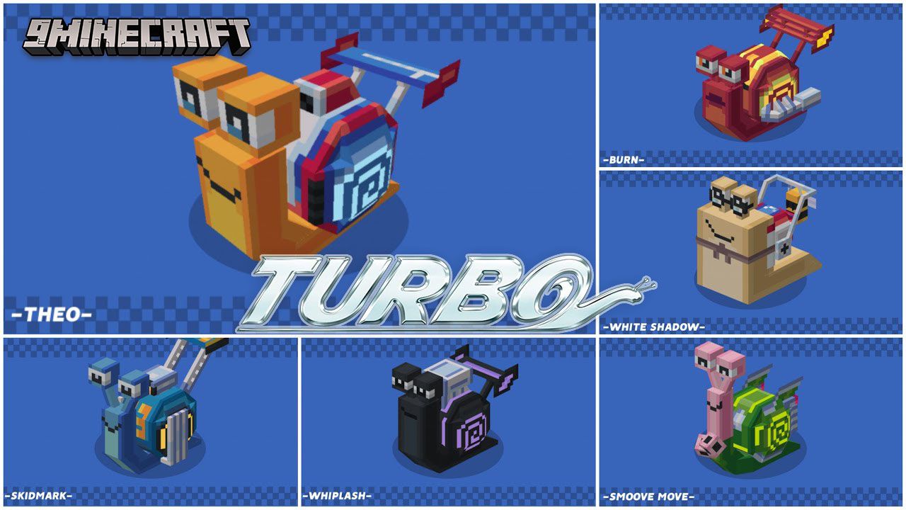 Turbo: Snail Race Addon (1.19) - MCPE/Bedrock Mod 1