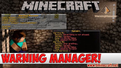 WarningManager Plugin (1.12.2) – Bukkit, Spigot, Paper Thumbnail