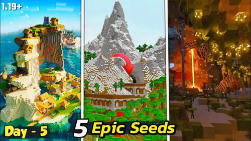 Top 5 Epic Seeds for Minecraft PE 1.19 – Best MCPE Seeds Thumbnail