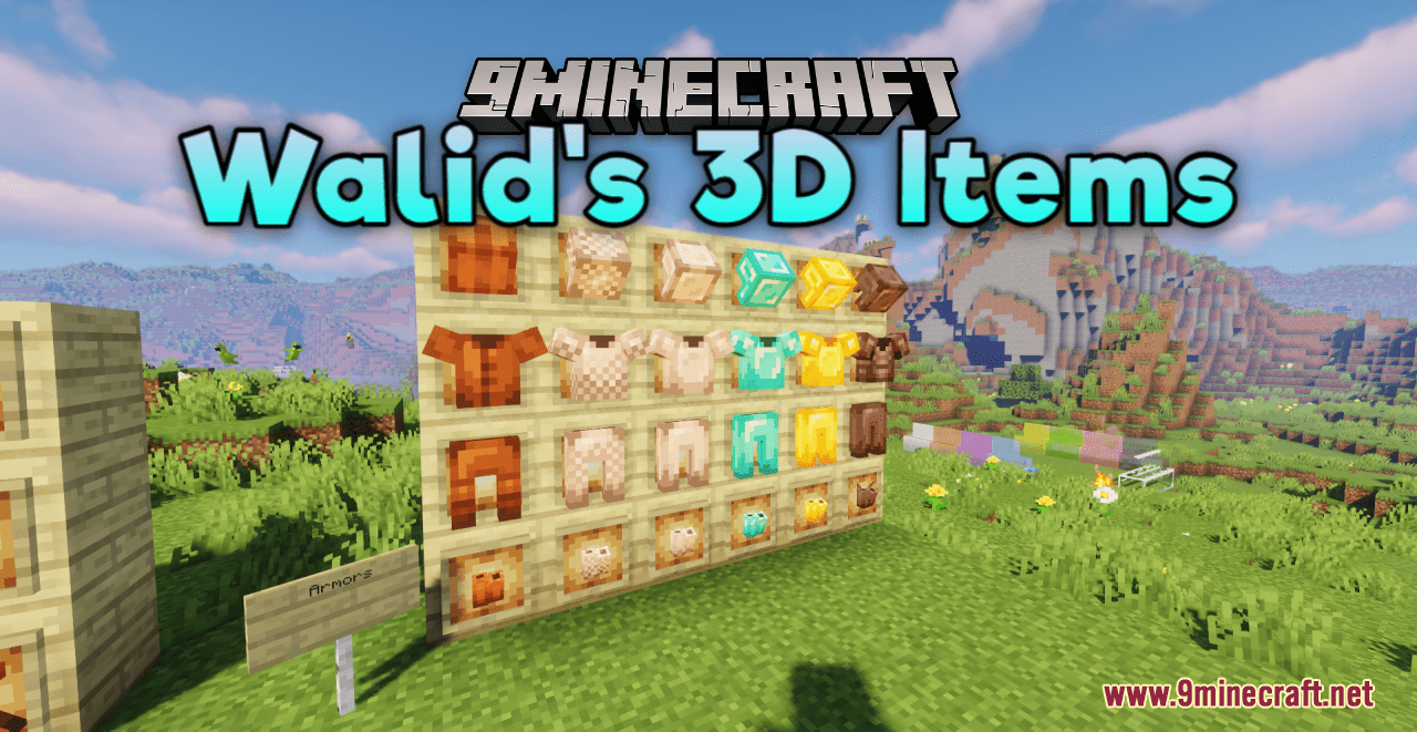 Walid's 3D Items Resource Pack (1.19.3, 1.18.2) - Texture Pack 1