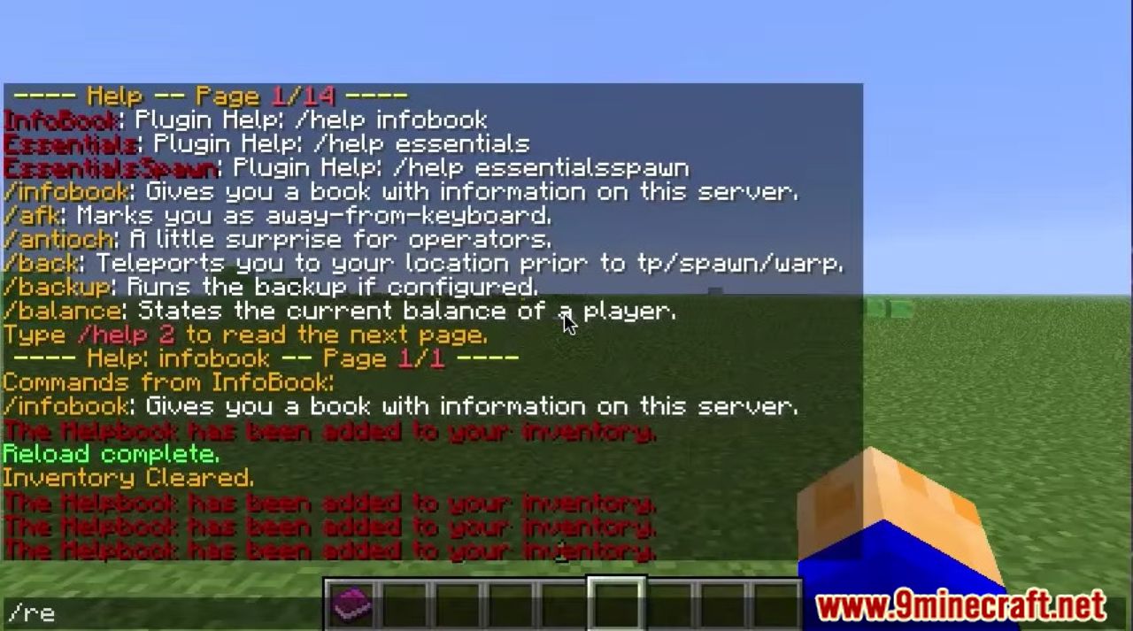 Info Book Plugin (1.14.4, 1.13.2) – Bukkit, Spigot, Paper 6