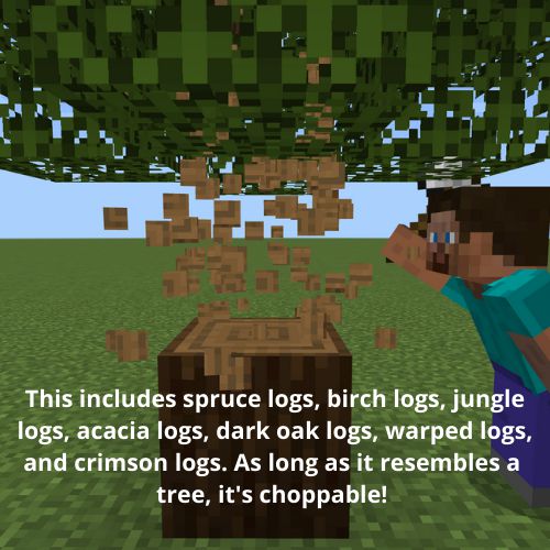 Instant Tree Chop Addon (1.20, 1.19) - MCPE/Bedrock Tree Decapitator Mod 2