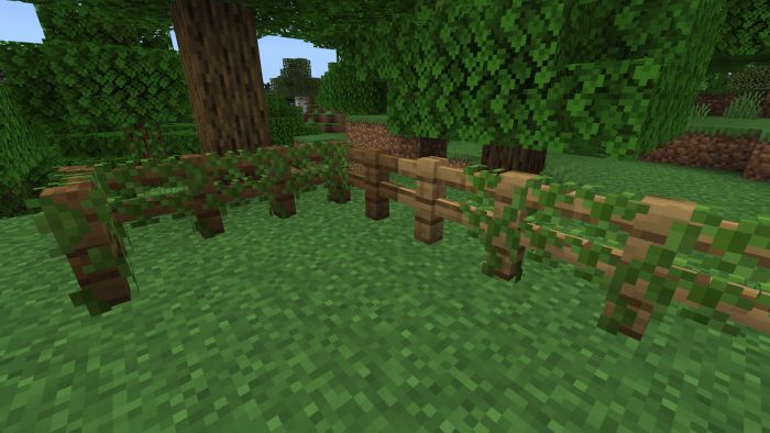 Vine Covered Fences Addon (1.20, 1.19) - MCPE/Bedrock Mod 6