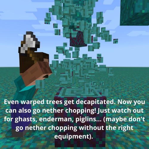 Instant Tree Chop Addon (1.20, 1.19) - MCPE/Bedrock Tree Decapitator Mod 7